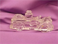 Glass car candy container