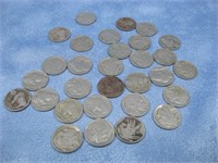 Thirty Buffalo Indian Head Nickels