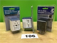 Travel Power Adapter lot of 3
