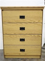Light Wood 4-Drawer Dresser