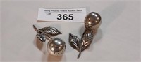 .830 Silver Danish Cherries Salt & Pepper Shakers