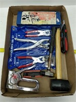 lot of leather tool repair kit and misc tools