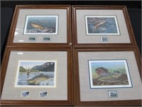 4 FISH WILDLIFE SIGNED & LIMITED ED. PICTURES