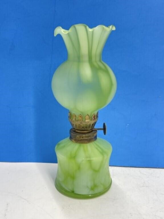 Art Glass Miniature Oil Lamp