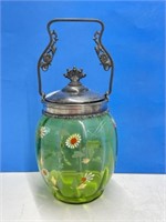 Turn of the Century Glass Biscuit Barrel