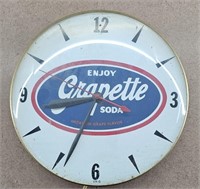 1950s Grapette Soda Advertising Clock - works