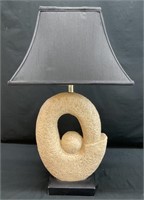 Sculptural Stone(?) Table Lamp