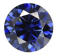 4.0ct Unmounted Sapphire Blue Moissanite