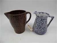 Lot (2) Stoneware Picthers - Western