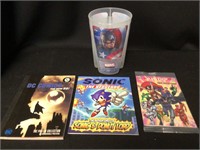 Assorted Comics & Cup