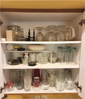 Cabinet Full Mixed Glassware and More