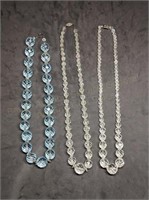 Three Cut Glass Bead Necklaces