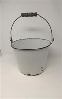 Enamel Bucket 11 1/2" w x 9" tall w/handle