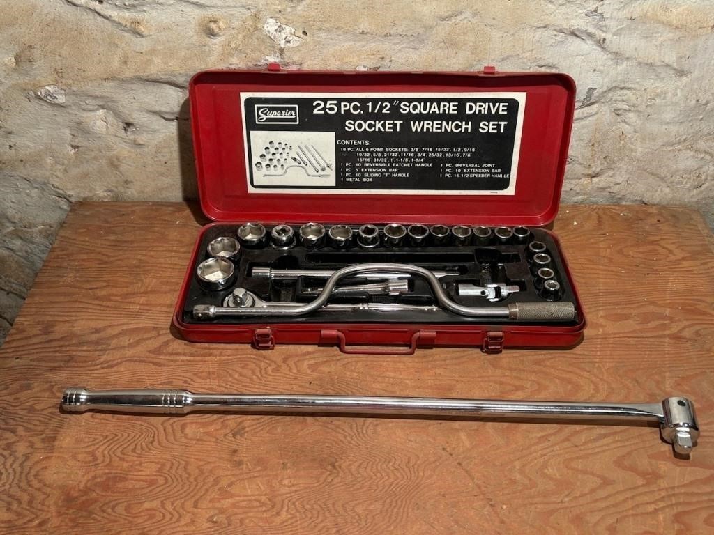 25 Piece Large Drive Socket Wrench Set