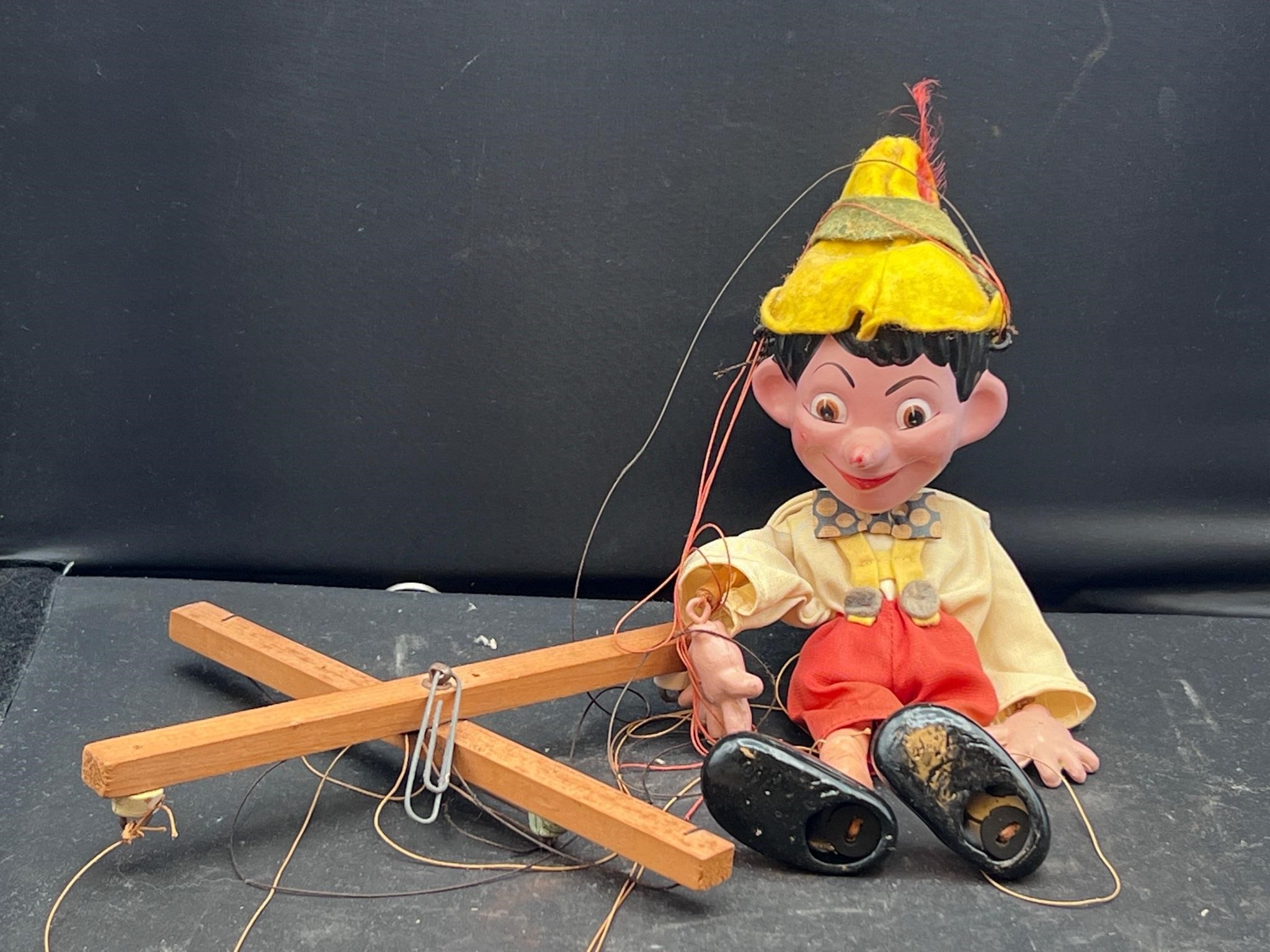 Vintage Puppet Pinocchio Marionette c1960s