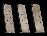 (3) Colt 1911 pistol magazines, WW2 U.S.G.I.