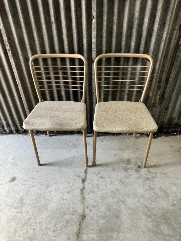 2 vintage cosco folding chairs