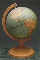 1940's J. Chein Litho World Globe 9"