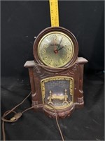 vintage mastercrafters fire place clock