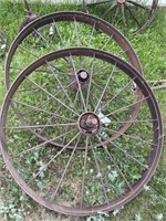 Pr of Antique Steel Wheels