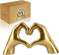 Gold Decor,Heart Hands Sculpture