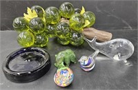 Carved Hard Stone & MCM Art Glass Lot Collection