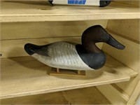 Signed Charles Jobes Carved Duck Decoy 1992
