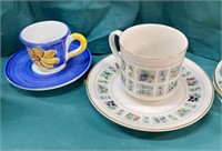 ROYAL DOULTON CUP & SAUCER - HAND PAINTED CUP &