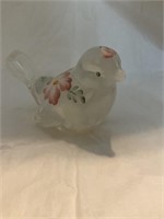 Fenton Hand Painted Signed Bird Paperweight
