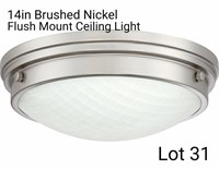 Quoizel Brushed Nickel Flush Mount Ceiling Light