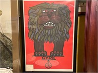 Lion on Cyrk Hubert Hilscher Vintage Circus Poster