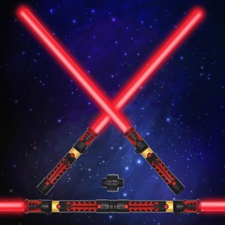 2-in-1 LED FX Dual Red Light Swords Set