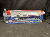 VTG. FINA TRANSPORTER METAL TANKER TRUCK