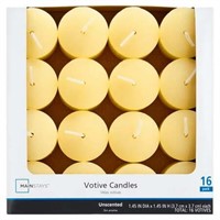 Mainstays Unscented Votive Candles  Ivory  16-Pack