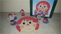 Miniature Raggedy Ann Tea Set