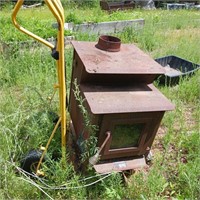 Antique Cast Stove w/ Dolly Cart