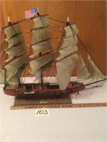 Model of the USS Constitution 1797-32 inches long