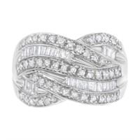 Exquisite 1.00ct Diamond Cross-over Bypass Ring