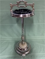 Chrome marble base standing ashtray