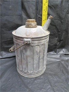 Vintage 1 Gallon Galvanized Metal Gas Can (missing