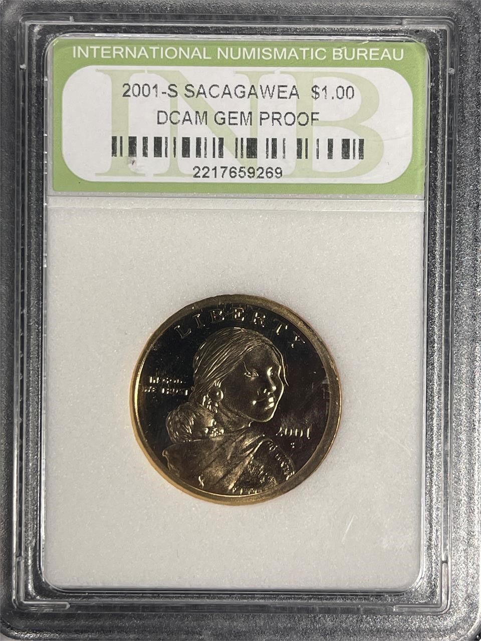 2001-S SACAGAWEA $1 DCAM GEM PROOF