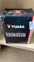 Yuasa power sport AGM battery- sealed in box