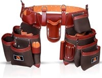 Canvas & Leather Tool Belt (30-52)  28 Pockets