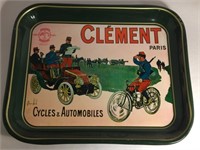 CLEMENT PARIS CYCLES & AUTOMOBILES TIN TRAY