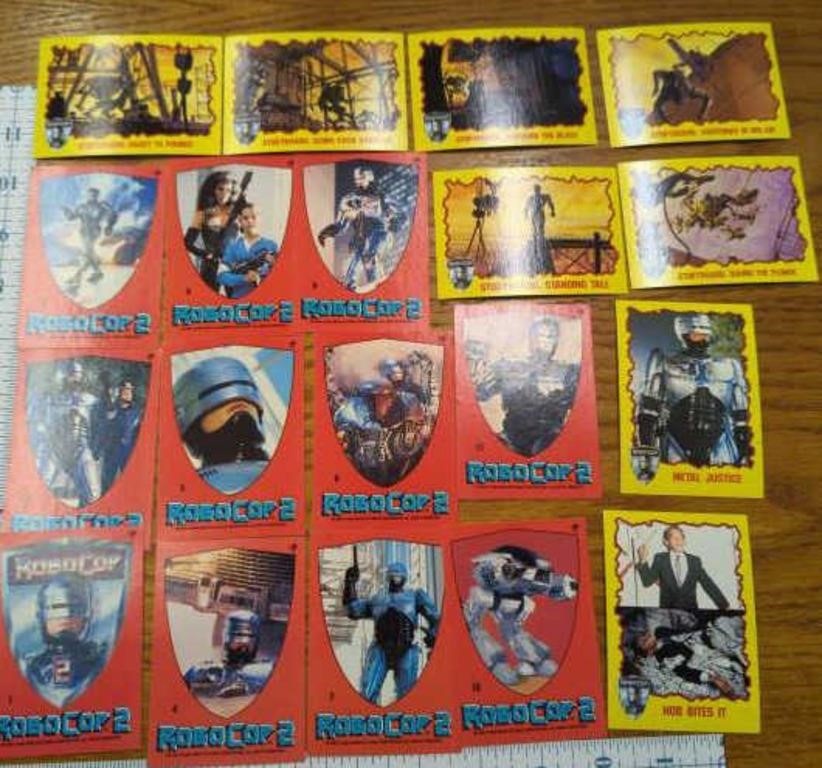Rare Robo cop and Robo cop 2. Trading card lot
