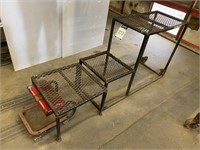 (2) Metal Steps & Creeper Stool