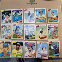 15-1980's O Pee Chee Baseball cards