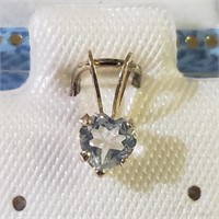 10K  Aquamarine(0.21ct) Pendant