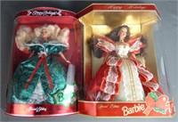 Two "Happy Holidays" Special Edition Barbie Dolls
