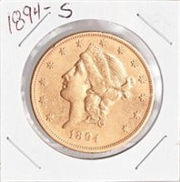 1894-S Double Eagle $20 Gold Coin